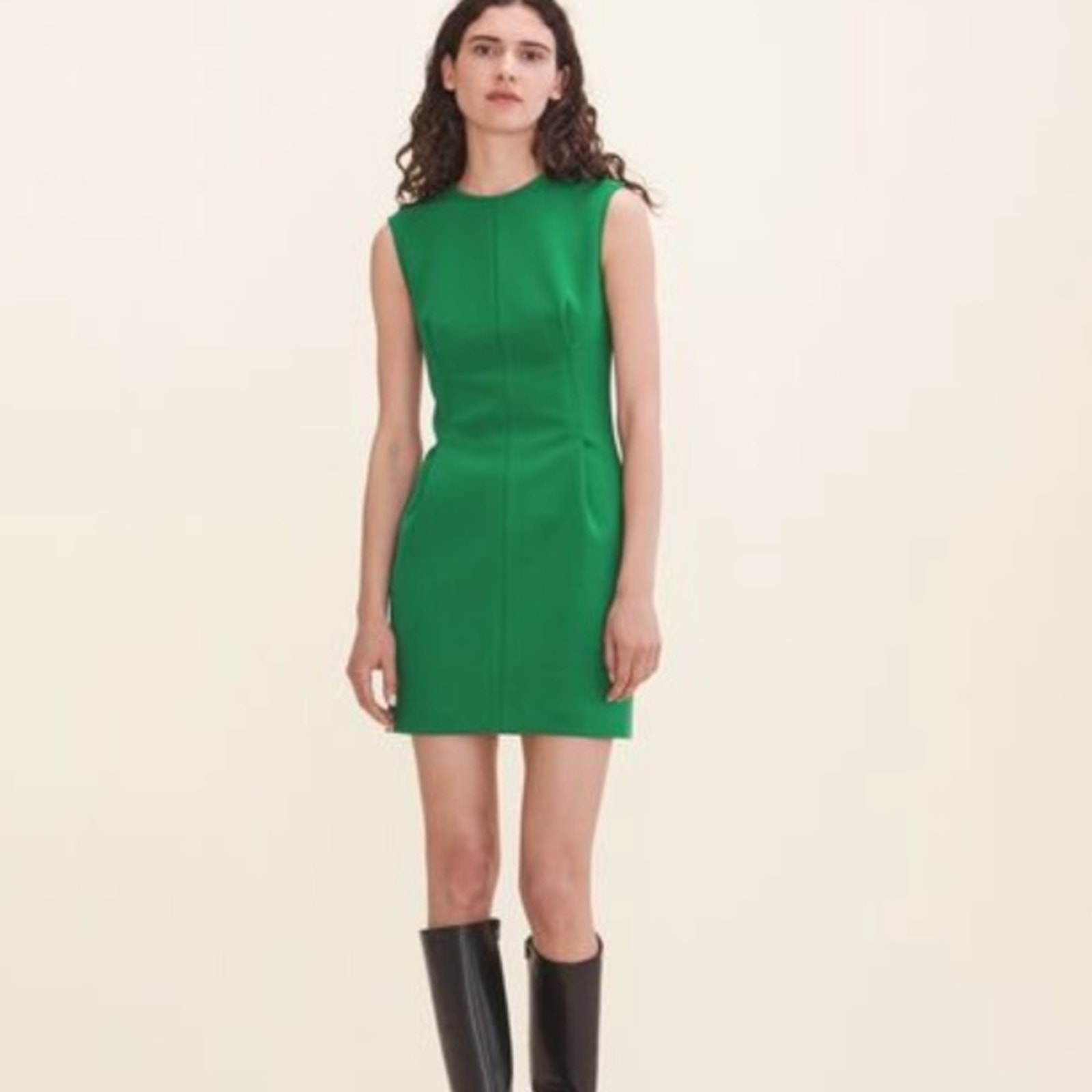 Maje Rodezio Crepe Structured Sheath Dress